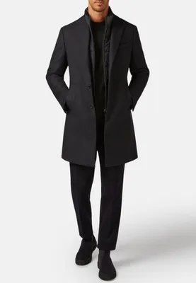 Manteau En Laine Recyclée À Membrane Rembourrée