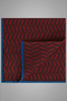 Pochette À Chevrons En Laine Et Soie Imprimée