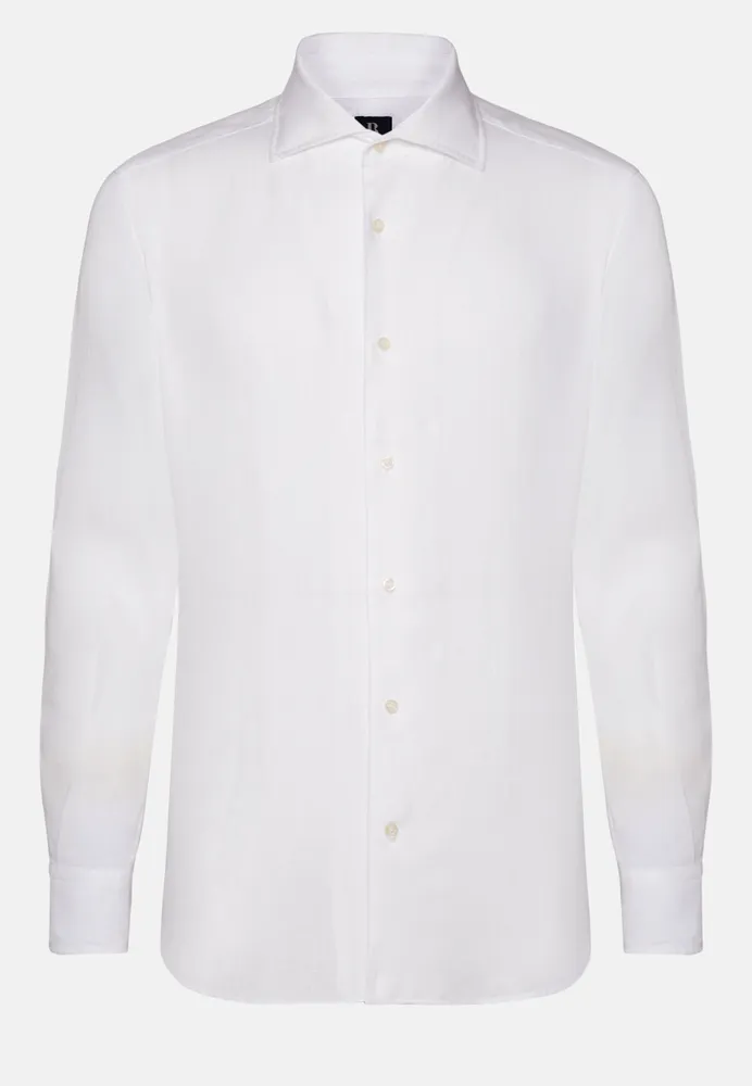Camisa Blanca de Lino Regular Fit