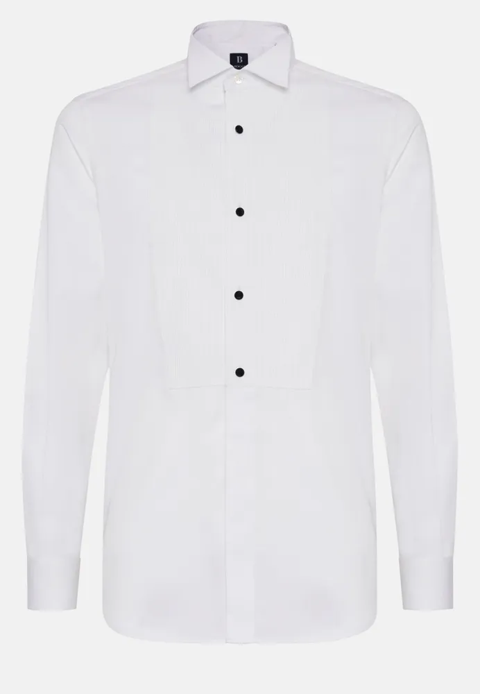 Camisa De Algodón Blanca Slim Fit