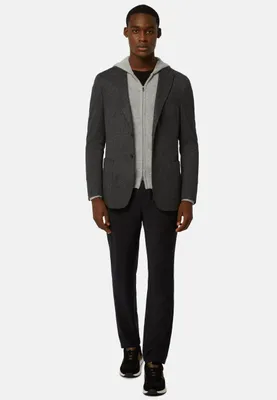 Herringbone Jersey Blazer Style Bari