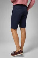 Bermudas Con Pinzas De Algodón Y Tencel Un Solo Color