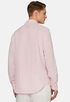 Camisa Rosa de Lino Regular Fit