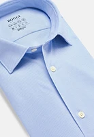 Camisa Celeste De Algodón y COOLMAX® Slim Fit