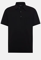 Polo De Punto Negro Crepé Algodón