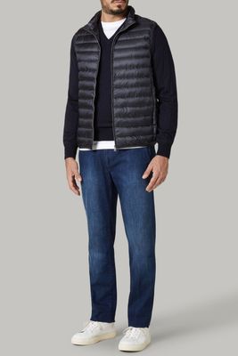 Gilet en nylon matelassé avec rembourrage plumes