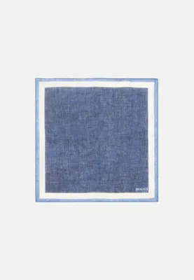 Pochette En Lin Motif Cadre
