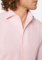 Camisa Rosa De Algodón Dobby Regular Fit