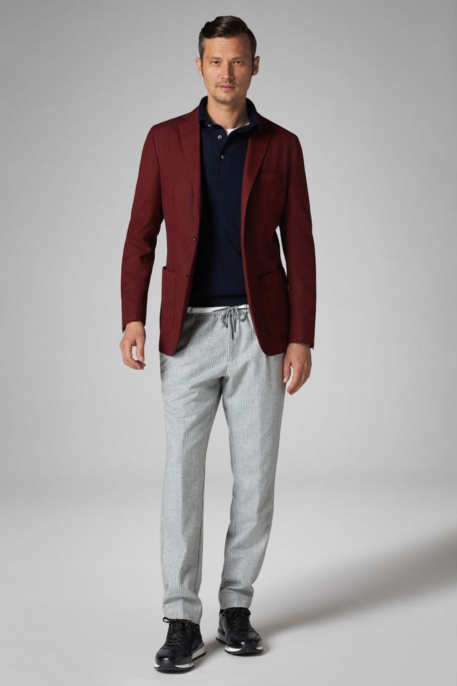 Blazer Bordeaux Brescia Laine Mélangée