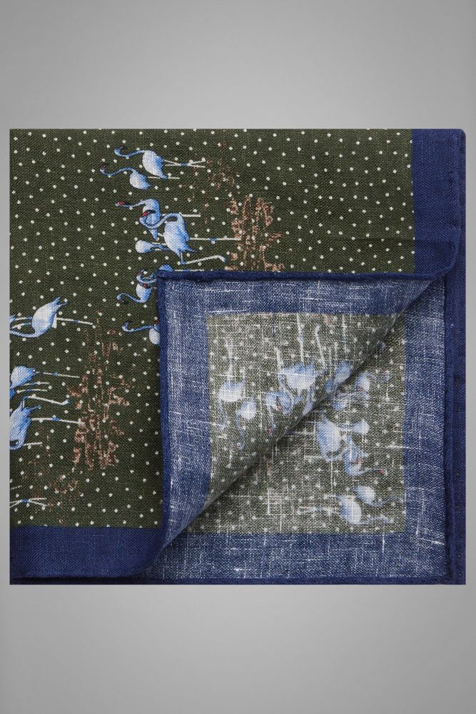 Pochette À Motifs En Lin Imprim
