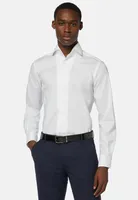 Camisa Blanca De Pin Point Algodón Regular Fit