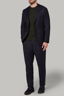 Veste bleue en flanelle b washable