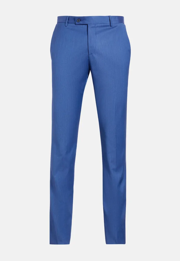 Pantalon Bleu Roi En Laine B Aria