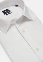 Camisa Blanca de Pin Point Algodón Slim Fit