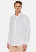 Camisa Blanca De Algodón y COOLMAX® Slim Fit