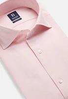 Camisa Rosa De Algodón Dobby Regular Fit