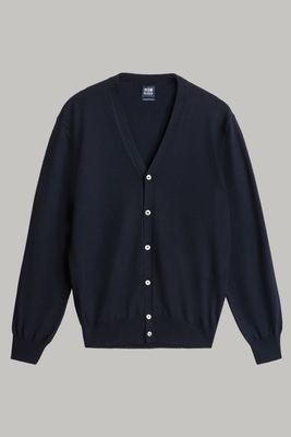 Gilet bleu marine en laine mérinos
