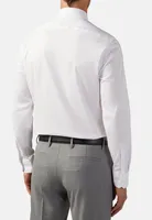 Camisa Blanca En Pin Point De Algodón Regular Slim Fit