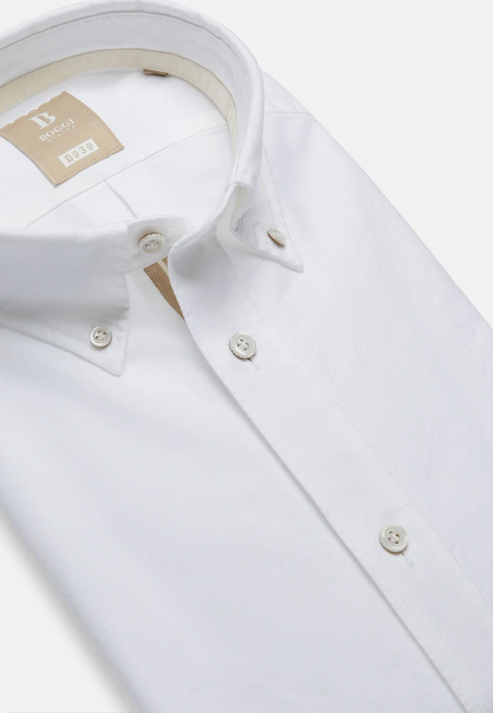 Camisa Blanca De Oxford Algodón Orgánico Reg