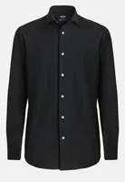 Camisa Negra De Nailón Elástico Slim