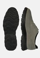 Derbies Texturées En Daim