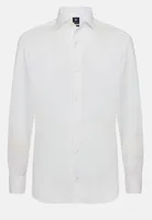 Camisa Blanca De Pin Point Algodón Regular Fit