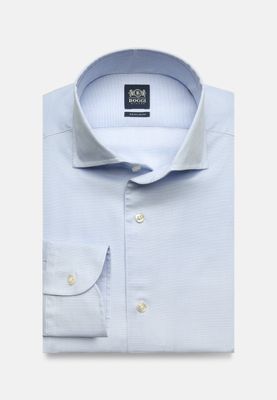 Chemise à carreaux bleu clair en sergé regular fit