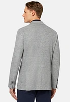 Americana Gris Jaspeado De Lino Algodón B Jersey