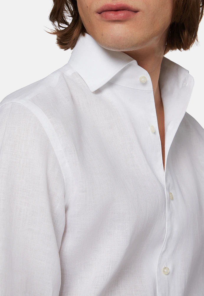 Camisa Blanca de Lino Regular Fit