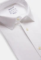 Camisa Blanca De Algodón y COOLMAX® Slim Fit