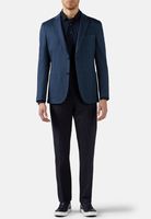 Blazer blue houndstooth in cotton jersey