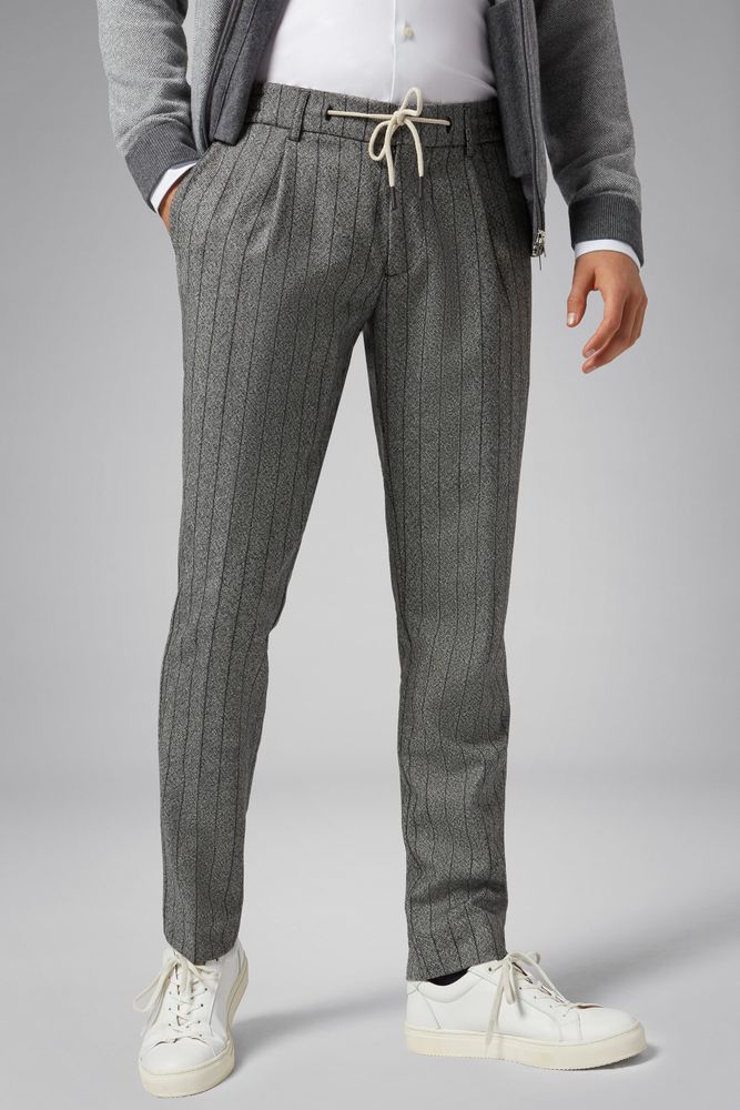 Pantalon À Rayures En Flanelle Knickerbocker Coupe Ajustée