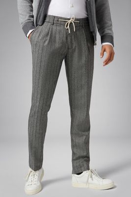Pantalon À Rayures En Flanelle Knickerbocker Coupe Ajustée