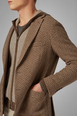 Blazer Couleur Noisette Aria En Laine Mélangée
