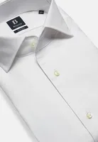 Camisa Blanca De Pin Point Algodón Regular Fit