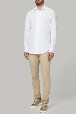 Chemise blanche en coton coupe droite