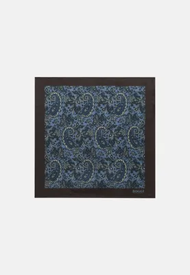 Pochette Motif Macro-Paisley En Soie