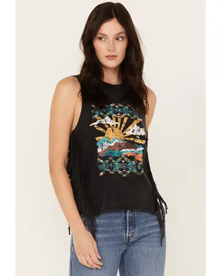 Lace and Fringe Tank Top (BW20T02682)