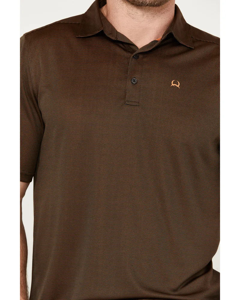 Cinch Men's Solid Pinstriped Polo