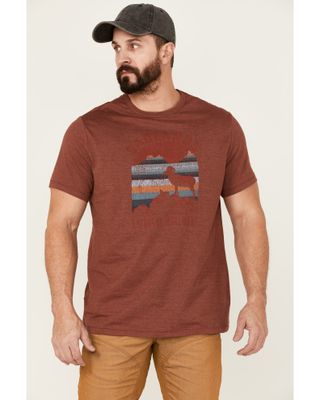 Brothers & Sons Men's Badlands National Monument Graphic Red Short Sleeve T-Shirt