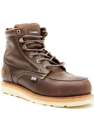Hawx Men's USA Moc Wedge Work Boots - Steel Toe