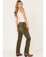 Cleo + Wolf Women's High Rise Cargo Straight Jeans