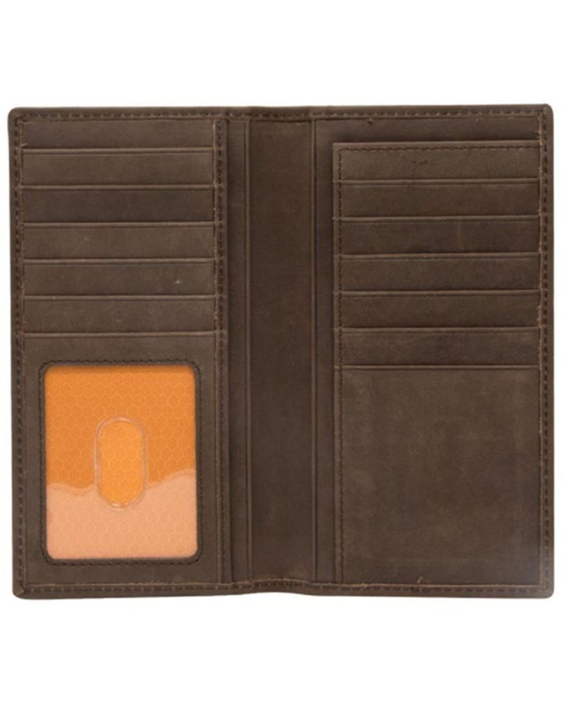 Timberland Men's Brown Long Bifold Rodeo Leather Wallet