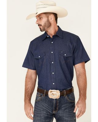 Wrangler Men's Solid Twill Short Sleeve Work Shirt