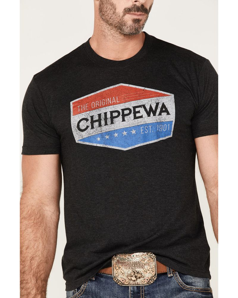 Chippewa Men's Badge Logo Vintage Graphic T-Shirt