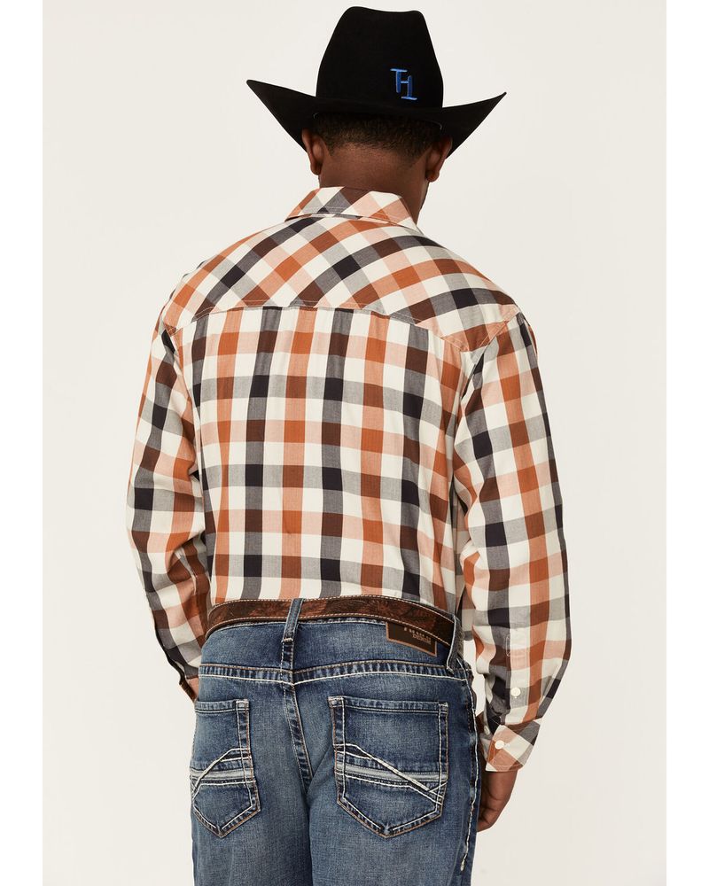 Resistol Men's Plaid Long Sleeve Button Down Western Shirt