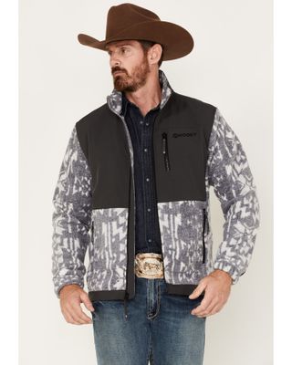 Hooey Men's Southwestern Tech Fleece Zip Jacket