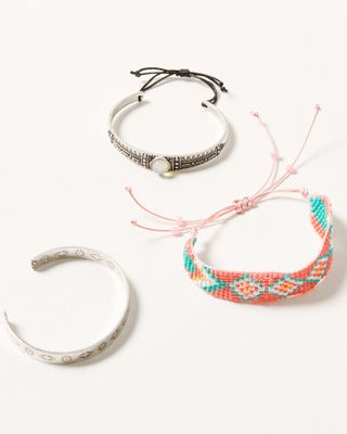 Shyanne Women's Woven Bead & Metal 3pc Bracelet Set