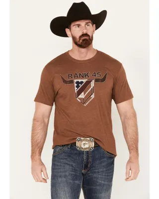 RANK 45® Men's Bull Shield Short Sleeve Graphic T-Shirt