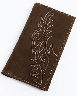 Cody James Men's Brown Inlay Checkbook Wallet